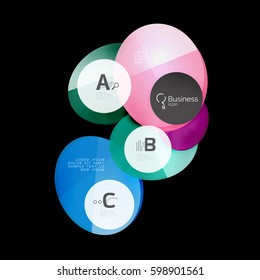 Geometrical abstract infographics banner template, vector illustration