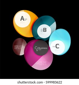 Geometrical abstract infographics banner template, vector illustration
