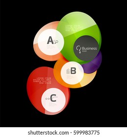 Geometrical abstract infographics banner template, vector illustration
