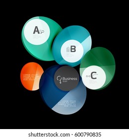 Geometrical abstract infographics banner template, vector illustration