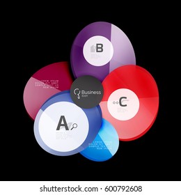 Geometrical abstract infographics banner template, vector illustration