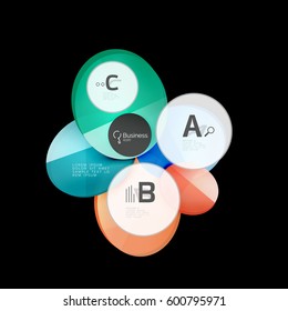 Geometrical abstract infographics banner template, vector illustration