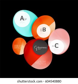 Geometrical abstract infographics banner template, vector illustration
