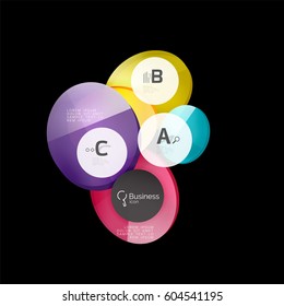 Geometrical abstract infographics banner template, vector illustration