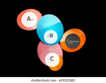 Geometrical abstract infographics banner template, vector illustration