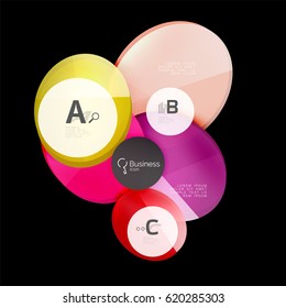 Geometrical abstract infographics banner template, vector illustration