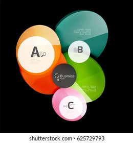 Geometrical abstract infographics banner template, vector illustration