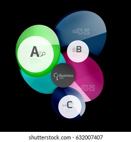 Geometrical abstract infographics banner template, vector illustration