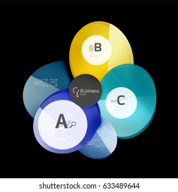 Geometrical abstract infographics banner template, vector illustration