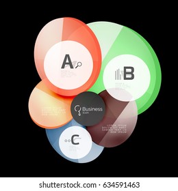 Geometrical abstract infographics banner template, vector illustration