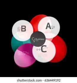 Geometrical abstract infographics banner template, vector illustration