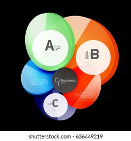 Geometrical abstract infographics banner template, vector illustration
