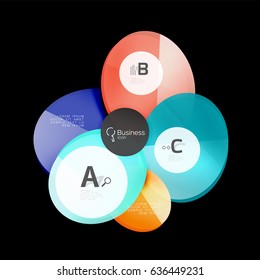 Geometrical abstract infographics banner template, vector illustration