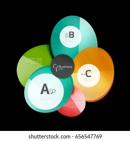 Geometrical abstract infographics banner template, vector illustration
