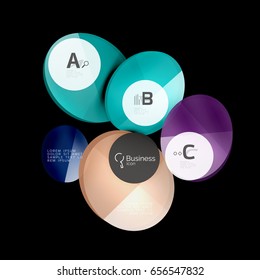 Geometrical abstract infographics banner template, vector illustration