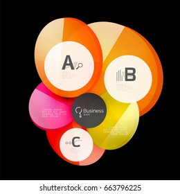 Geometrical abstract infographics banner template, vector illustration