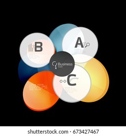 Geometrical abstract infographics banner template, vector illustration