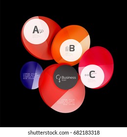 Geometrical abstract infographics banner template, vector illustration