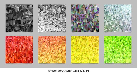 Geometrical abstract irregular triangle background set - polygon vector illustration from colored triangles