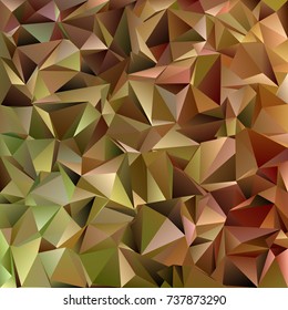 Geometrical abstract irregular triangle tile pattern background - mosaic vector design from triangles in brown tones