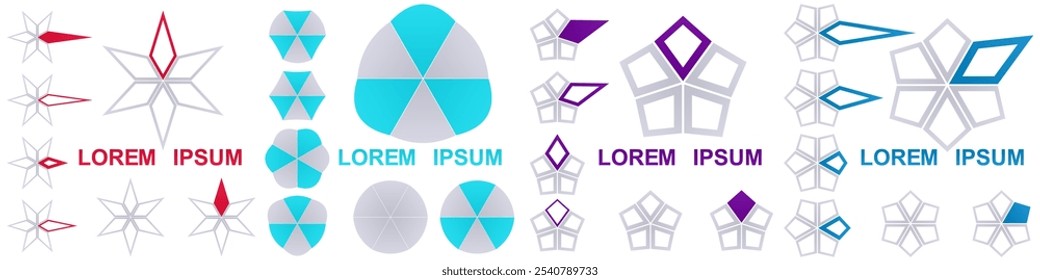 Colección de diseño de logotipo abstracto geométrico