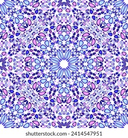 Geometrische abstrakte mandalanische Musterkunst - floraler böhmischer, orientalischer Vektorhintergrund
