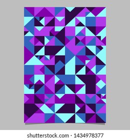 Geometrical abstract mosaic triangle poster background - polygonal colorful vector stationery template
