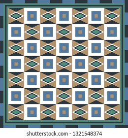 Geometrical abstract pattern from decorative ethnic ornament elements .  African, Mexican texture (background) for packing, textile, interior, web design.