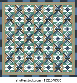 Geometrical abstract pattern from decorative ethnic ornament elements .  African, Mexican texture (background) for packing, textile, interior, web design.