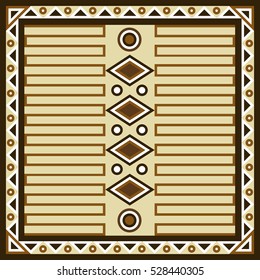 Geometrical abstract pattern from decorative ethnic ornament elements .  African, Mexican, Turkmen texture (background) for packing, textile, interior, web design. Vector illustration. 