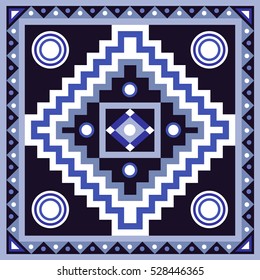 Geometrical abstract pattern from decorative ethnic ornament elements .  African, Mexican, Turkmen texture (background) for packing, textile, interior, web design. Vector illustration. 
