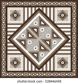 Geometrical abstract pattern from decorative ethnic ornament elements .  African, Mexican, Turkmen texture (background) for packing, textile, interior, web design. Vector illustration. 