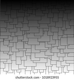 Geometrical abstract pattern of lines on black background. Vector illustration