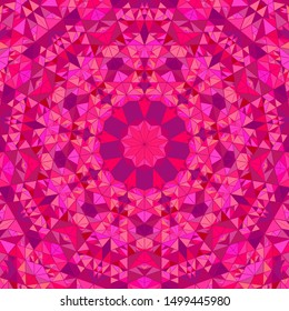Geometrical abstract round mosaic mandala background - circular colorful psychedelic vector graphic design from triangle tiles