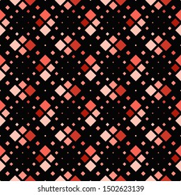 Geometrical abstract seamless diagonal square pattern background design - red vector graphic
