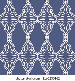Geometrical abstract seamless pattern with decorative ethnic ornament. Oriental motif seamless ornate background. Tribal pastel color geometric wallpaper. Fashion textile design. Vector illustration