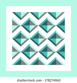 Geometrical abstract seamless pattern retro style background
