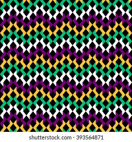 Geometrical abstract seamless pattern. Vector wallpaper in boho chic style.