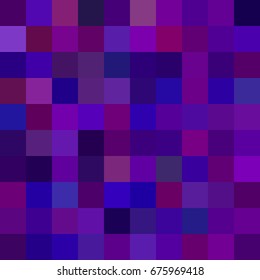 Geometrical abstract square mosaic background - vector illustration from squares in dark purple tones