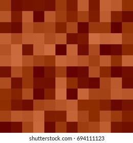 Geometrical abstract square mosaic background - vector design from squares in brown tones