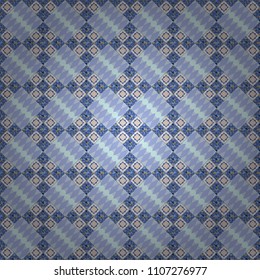 Geometrical abstract tiles mosaic seamless pattern background - graphic with abstract shapes in gray, beige and violet tones.