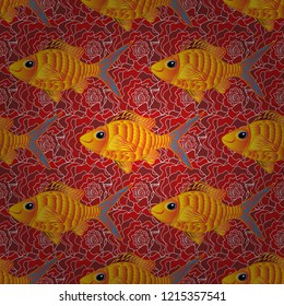 Geometrical abstract tiles mosaic seamless pattern background - graphic with abstract shapes in black, gray and blue tones.