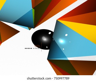 Geometrical abstract triangle background, vector modern template, business or techno presentation wallpaper. Polygonal abstract background