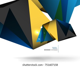 Geometrical abstract triangle background, vector modern template, business or techno presentation wallpaper. Polygonal abstract background
