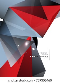 Geometrical abstract triangle background, vector modern template, business or techno presentation wallpaper. Polygonal abstract background