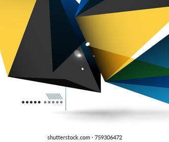Geometrical abstract triangle background, vector modern template, business or techno presentation wallpaper. Polygonal abstract background