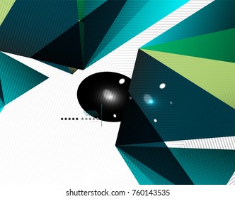 Geometrical abstract triangle background, vector modern template, business or techno presentation wallpaper. Polygonal abstract background