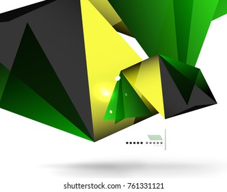 Geometrical abstract triangle background, vector modern template, business or techno presentation wallpaper. Polygonal abstract background