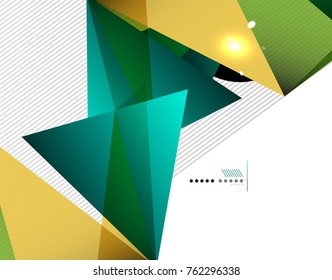 Geometrical abstract triangle background, vector modern template, business or techno presentation wallpaper. Polygonal abstract background