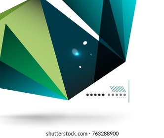 Geometrical abstract triangle background, vector modern template, business or techno presentation wallpaper. Polygonal abstract background
